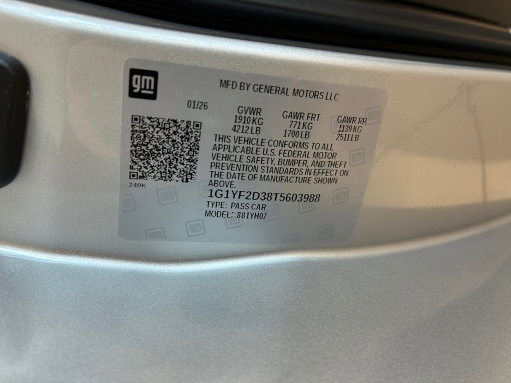 2026 Chevrolet Corvette Z06 3LZ