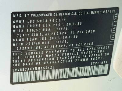 2022 Volkswagen Tiguan 2.0T SE R-Line Black