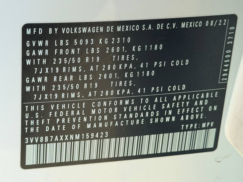 2022 Volkswagen Tiguan 2.0T SE R-Line Black