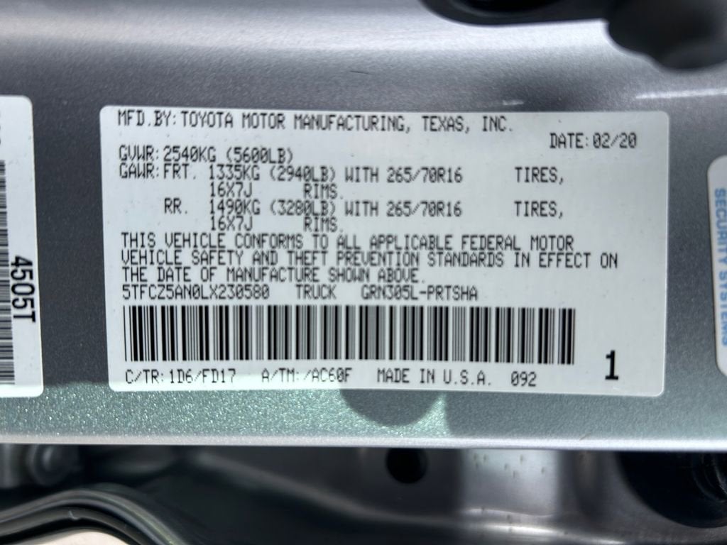 2020 Toyota Tacoma TRD Off-Road