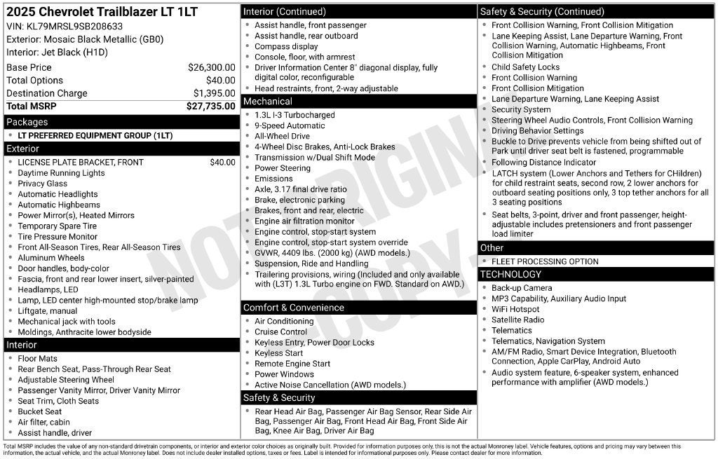 2025 Chevrolet Trailblazer LT