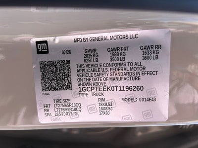 2026 Chevrolet Colorado Trail Boss