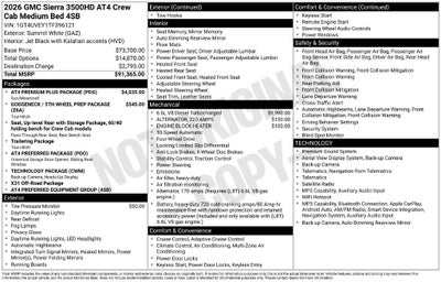 2026 GMC Sierra 3500 HD AT4