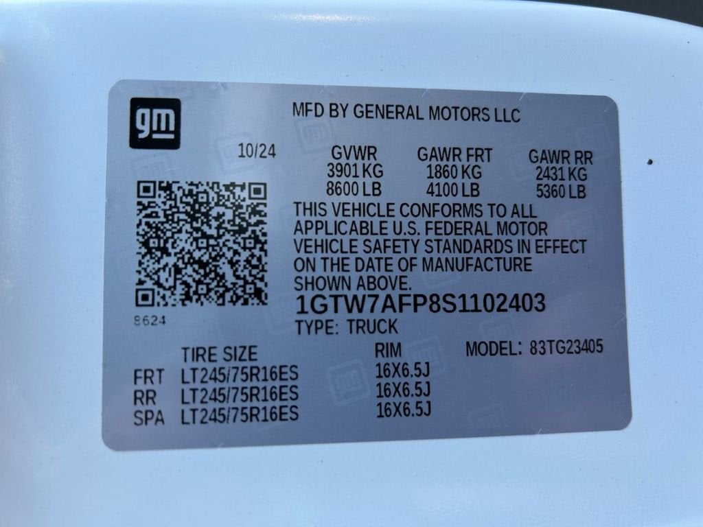 2025 GMC Savana Cargo 2500 Work Van