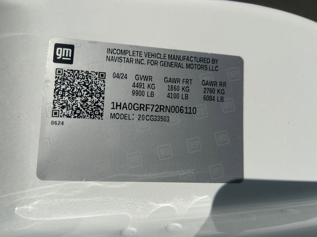 2024 Chevrolet Express Cutaway 3500 1WT