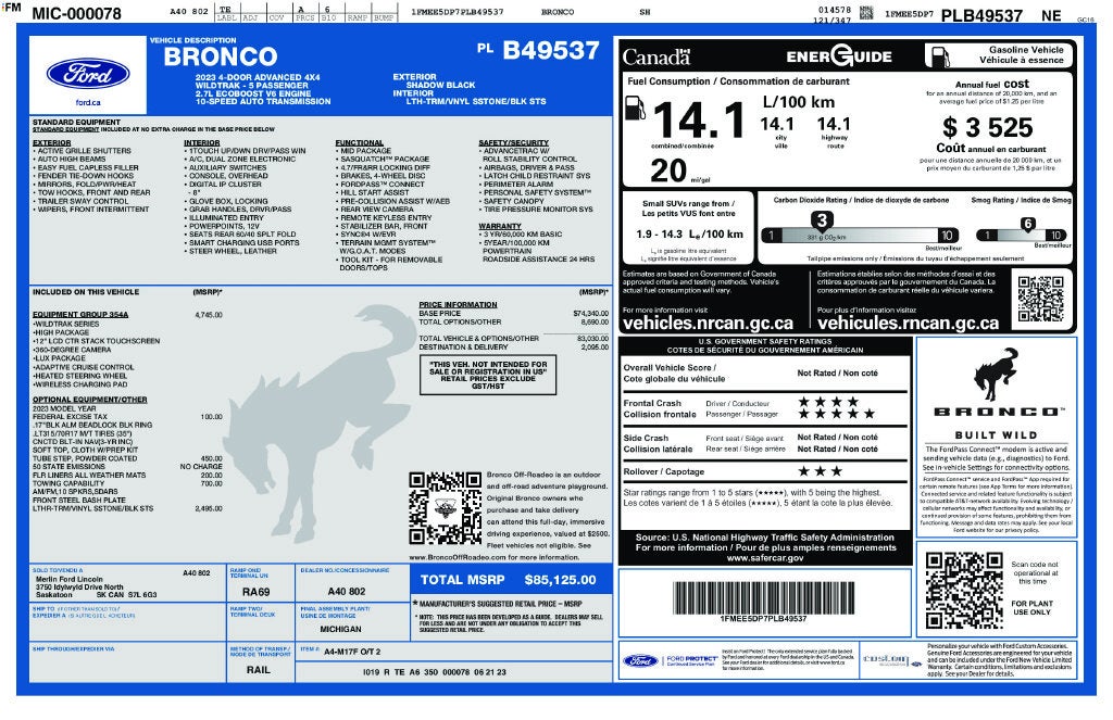 2023 Ford Bronco Base