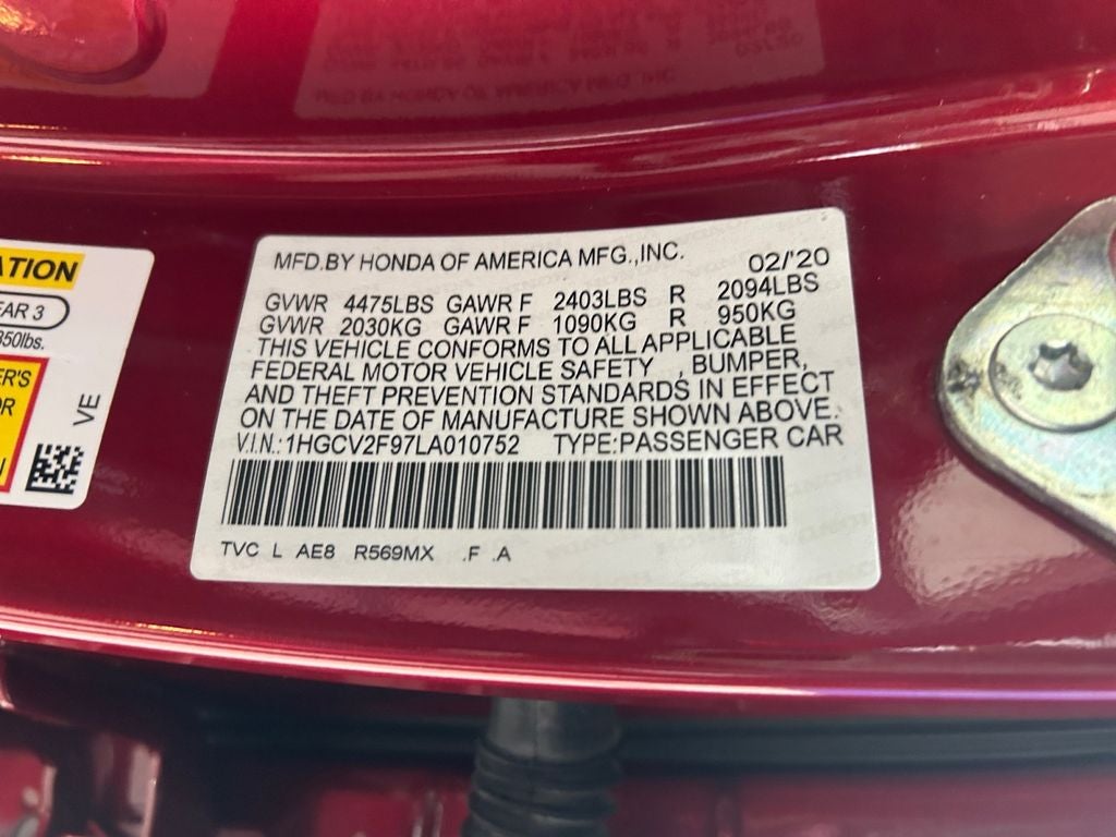 2020 Honda Accord Touring 2.0T