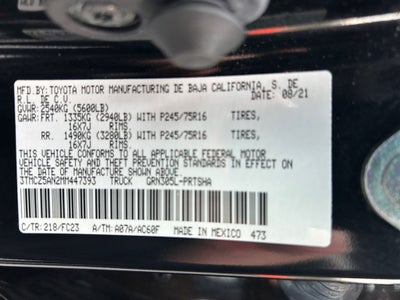 2021 Toyota Tacoma TRD Off-Road V6