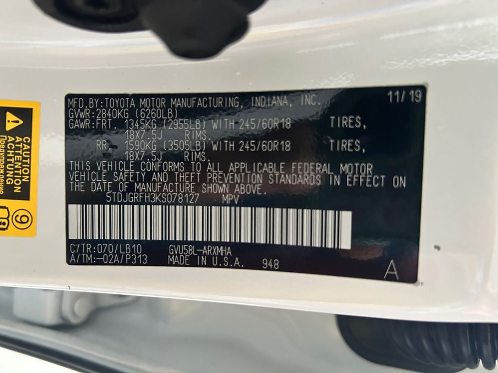 2019 Toyota Highlander Hybrid XLE