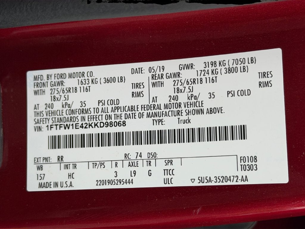 2019 Ford F-150 Lariat