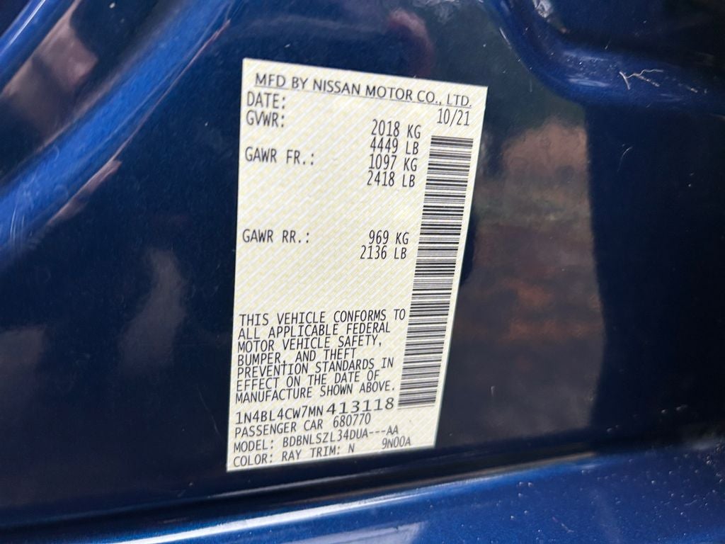 2021 Nissan Altima 2.5 SR AWD