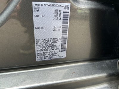 2025 Nissan Altima 2.5 SV