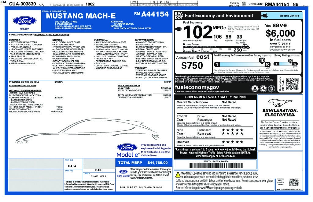 2024 Ford Mustang Mach-E Select