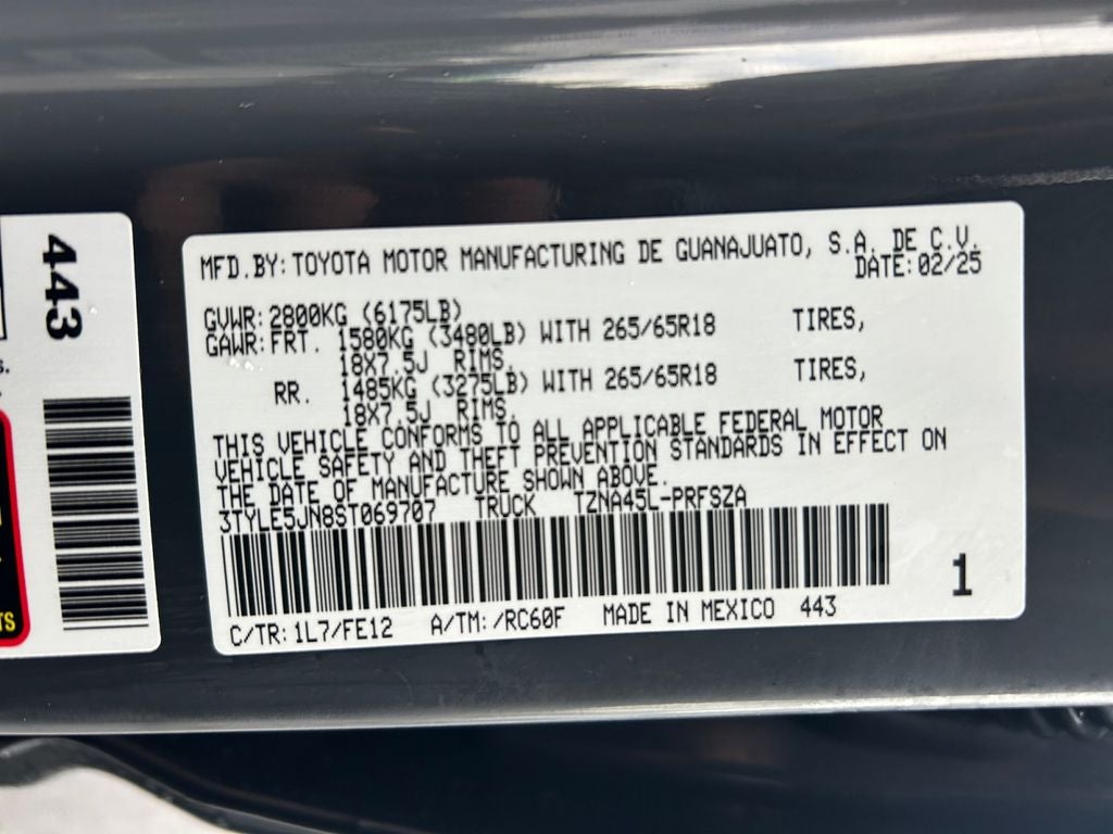 2025 Toyota Tacoma TRD Sport MANUAL