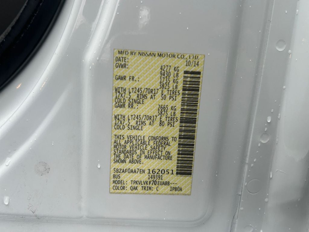 2014 Nissan NV Passenger SL