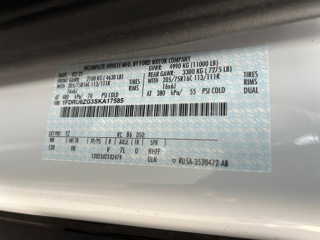 2025 Ford Transit-350 Base 138 WB