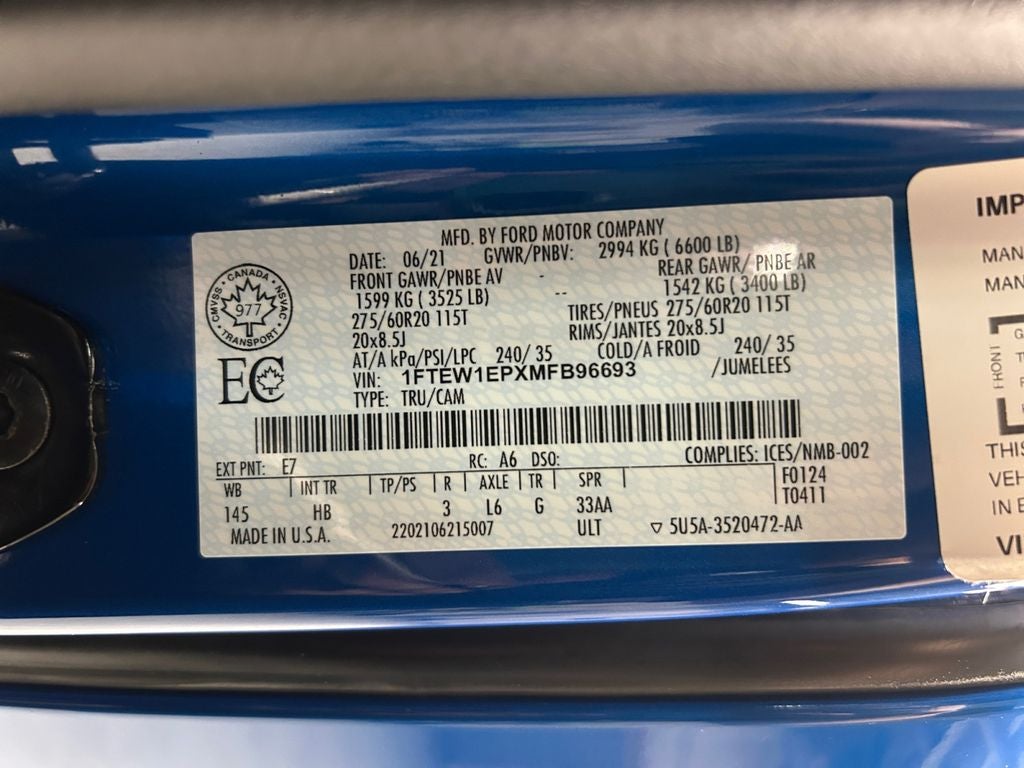 2021 Ford F-150 Lariat LIFTED