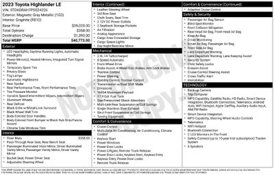 2023 Toyota Highlander LE
