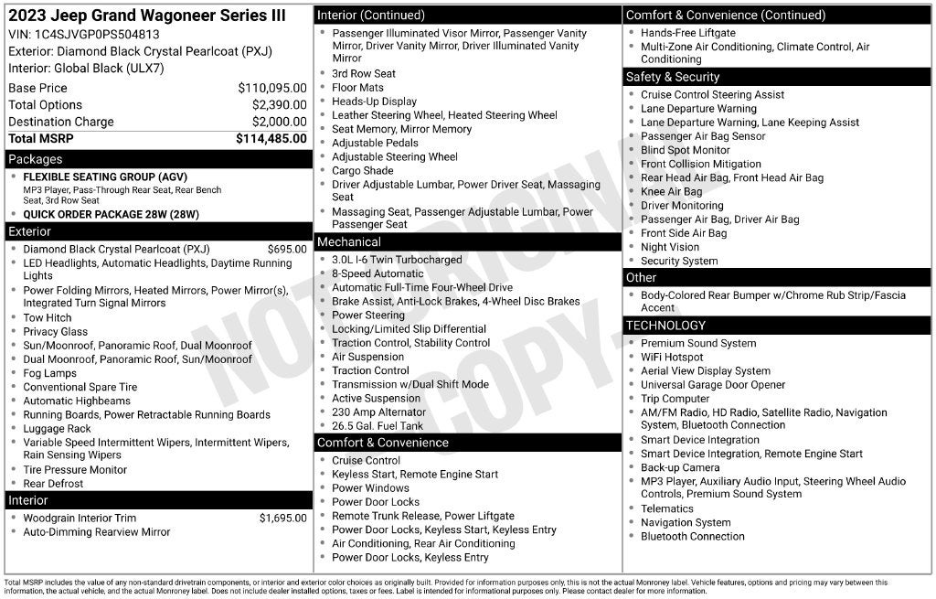 2023 Jeep Grand Wagoneer Series III