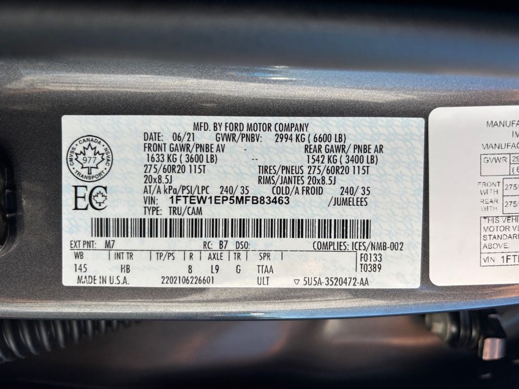 2021 Ford F-150 Lariat