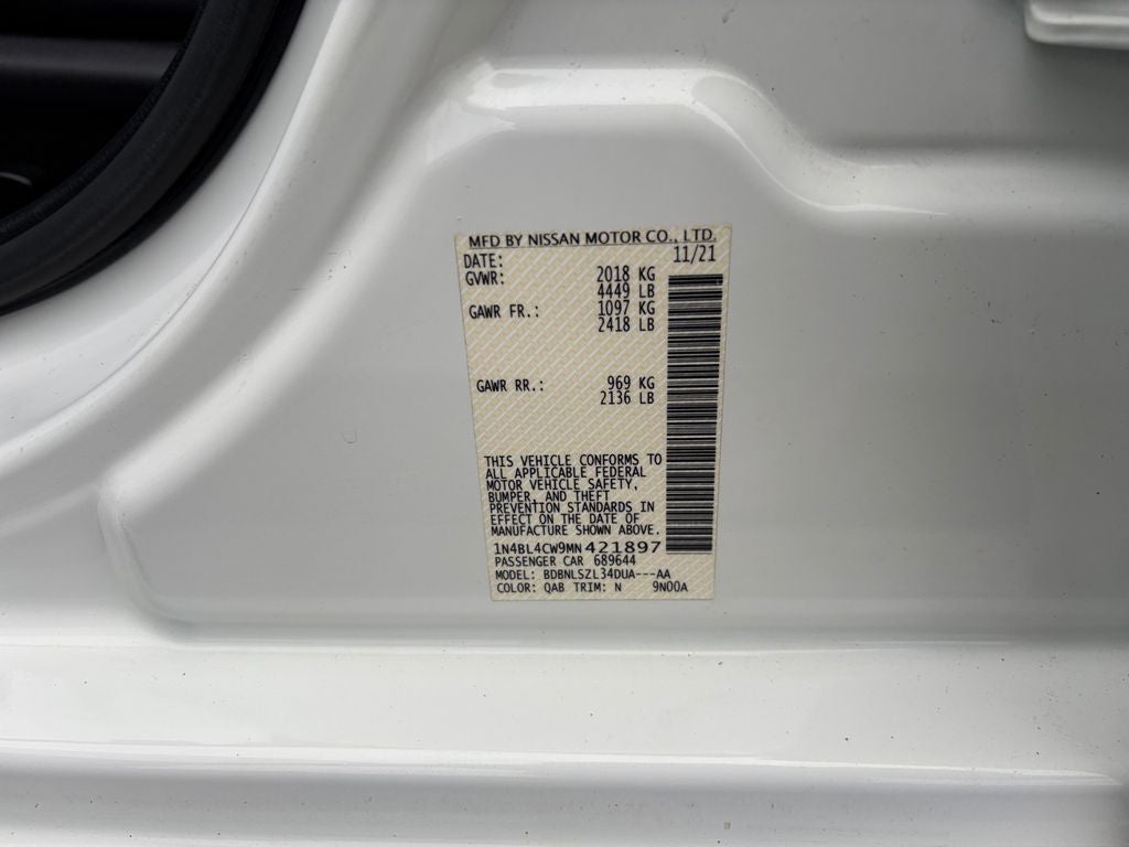 2021 Nissan Altima 2.5 SR